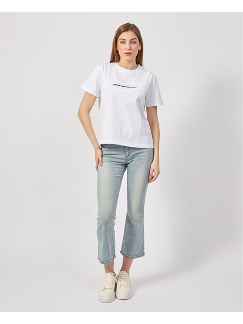 T-shirt ras du cou Patrizia Pepe avec imprimé sur le devant PATRIZIA PEPE | 8M1660-J253W103